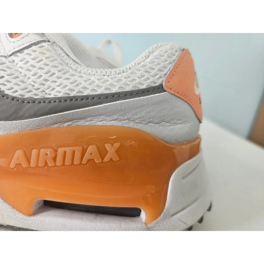 Athleisure Nike Air Max SYSTM Sneaker Womens 9 White Orange DM9538-102 Mesh